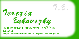 terezia bukovszky business card